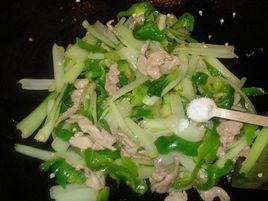 青菜梗炒肉片 青菜梗炒肉片