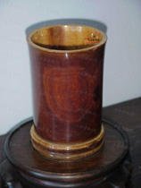 清康熙象牙素身筆筒圖