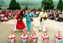 浙江遂昌茶燈表演情景