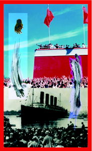 森達達《被熊掌抓過的畫面》（油畫400&times;250）2008