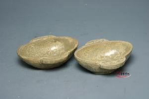 越窯青瓷耳杯 越窯青瓷耳杯