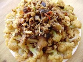 肉末香菇菜花 肉末香菇菜花