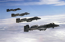 美軍賓州國民兵111分隊A-10編隊飛行