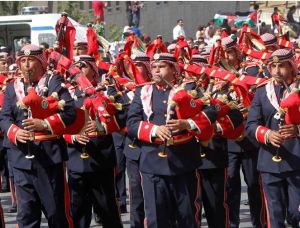 當地時間5月25日，約旦在首都安曼舉行遊行慶祝第65個獨立日。