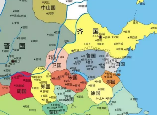 鄭國周邊的形勢