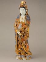 五彩描金觀音立像 五彩描金觀音立像