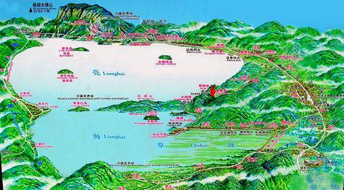 瀘沽湖島嶼景觀分布
