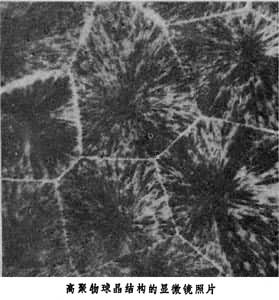 高聚物球晶結構的顯微鏡照片