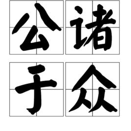 公諸於眾 公諸於眾