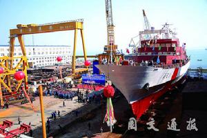 “海巡11”輪下水