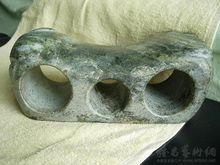 雙虎頭三孔玉枕