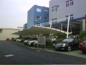 張拉膜結構車棚 張拉膜結構車棚