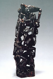 烏木鏤雕人物群像 烏木鏤雕人物群像