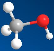 甲醇的球棍模型
