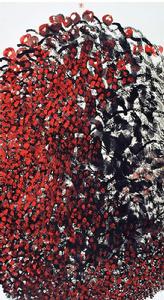 紅雨96cm&times;176cm