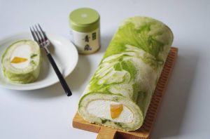 雙色抹茶蛋糕卷 雙色抹茶蛋糕卷