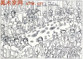 文壇茶話圖 文壇茶話圖