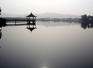 美濃鎮最出名的中正湖景觀