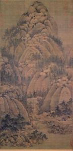 五代南唐巨然秋山問道圖軸 五代南唐巨然秋山問道圖軸