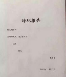 辭職報告 辭職報告