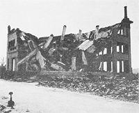 爆心附近毀壞的建築物