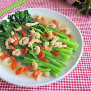 蝦米煮菜心 蝦米煮菜心