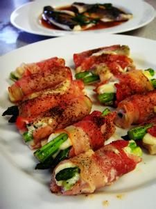 培根蘆筍卷烤蘑菇 培根蘆筍卷烤蘑菇