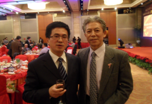 王彪在北京大學人民醫院乳腺外科成立20周年典禮與張佟富中教授合影