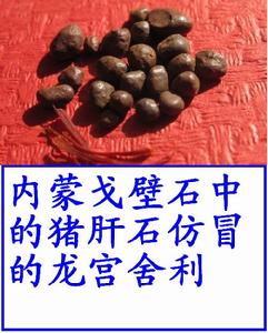 豬肝石仿冒龍宮舍利圖