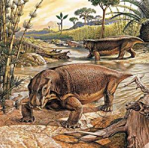 身形像豬和有類似豬鼻的水龍獸，據說在恐龍時代來臨前曾統治地球超過100萬年