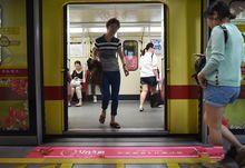 廣州捷運1號線女性車廂圖