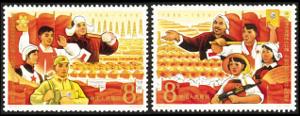 中國發行的紀念五年計畫的郵票
