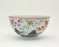 清光緒粉彩江山萬代紋碗 清光緒粉彩江山萬代紋碗