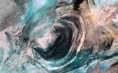 塔里木河下游北支尾閭羅布泊衛星圖