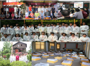 昕明與健康愛好者合影