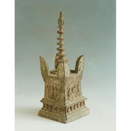 金華萬佛塔出土金塗塔 金華萬佛塔出土金塗塔