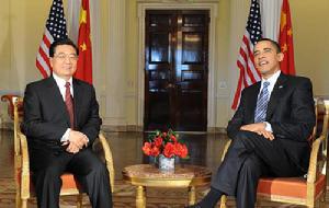 胡錦濤和歐巴馬的首次會面 2009年4月1日 第一次胡奧會