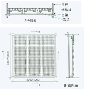 鋼格板吊頂安裝圖