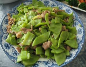 肉片炒扁豆 肉片炒扁豆