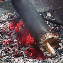 明火烤制竹筒飯