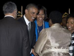 美國總統歐巴馬和第一夫人米歇爾