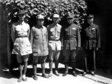 左起張震、吳芝圃、張愛萍、杜新民和邢劍伍