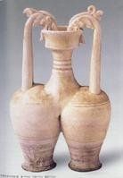 隋白釉雙龍柄聯腹傳瓶 隋白釉雙龍柄聯腹傳瓶