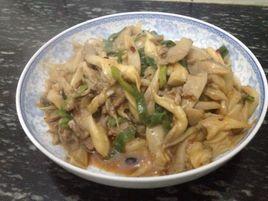 大蔥炒平菇 大蔥炒平菇