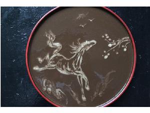 烏龍茶湯顯現的茶百戲圖:騰飛