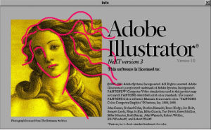 Adobe Illustrator歷史版本的啟動界面