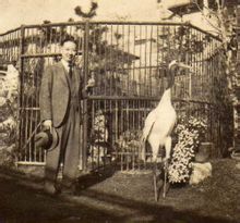 梅蘭芳先生曾在中山公園動物園留影