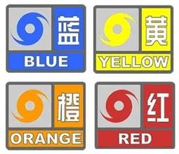 颱風預警信號分四級