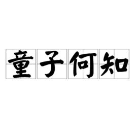 童子何知 童子何知
