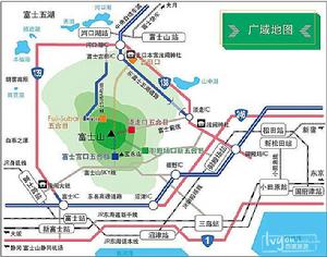 富士山登山口附近的電車線路